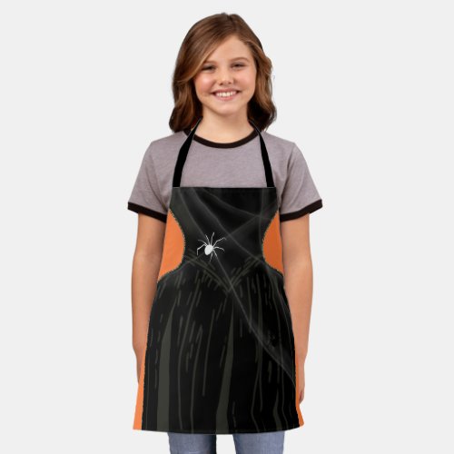 Little Witch Black Gown Halloween Costume Girl Apron