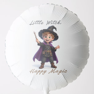 Little Witch Boy Big Magic Cute Halloween Balloon
