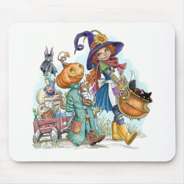 Little Witch Cute Mousepad (Front)
