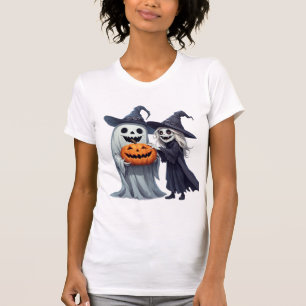 Little Witch Ghost Jack O Lantern 👻 T-Shirt