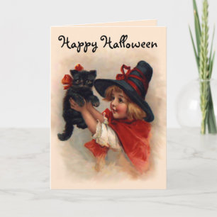 Little Witch Girl Card