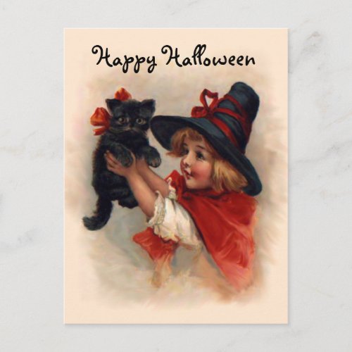 Little Witch Girl Postcard