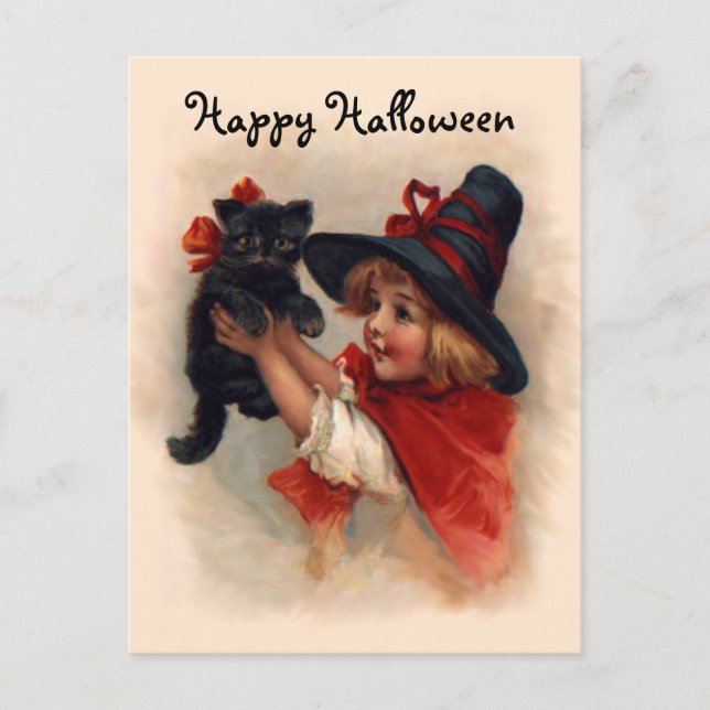 Little Witch Girl Postcard (Front)