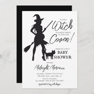 Little Witch Halloween Baby Shower Invitation