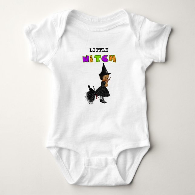 Little Witch Halloween Bodysuit T-Shirt (Front)