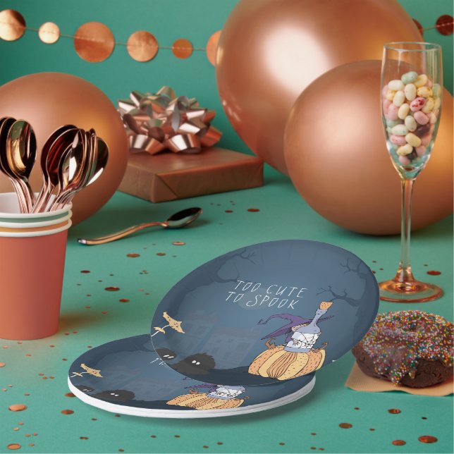 Little Witch | Halloween Party Personalized Paper Plates (Multi)