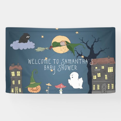 Little Witch  Halloween Party Welcome Sign