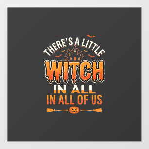 Little Witch Halloween Witch Typography Design_1 Floor Decals