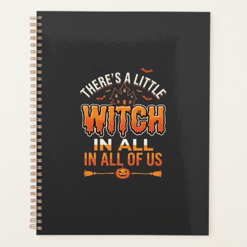 Little Witch Halloween Witch Typography Design_1 Planner