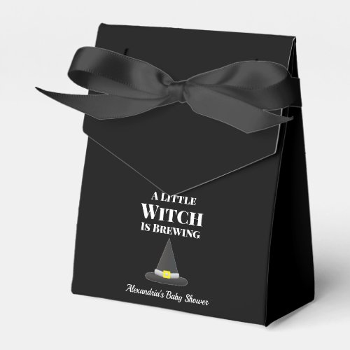 Little Witch is Brewing Halloween Baby Shower Favor Boxes