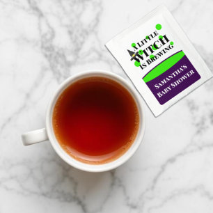 Little Witch is Brewing Halloween Baby Shower Tea Bag Drink Mix