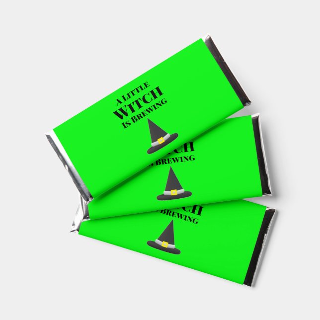 Little Witch is Brewing Halloween Hershey Bar Favors (Front)