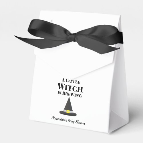 Little Witch is Brewing Halloween Pregnancy Favor Boxes