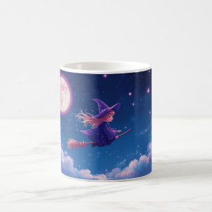 Little Witch Mug Magical Night Sky Coffee Cup