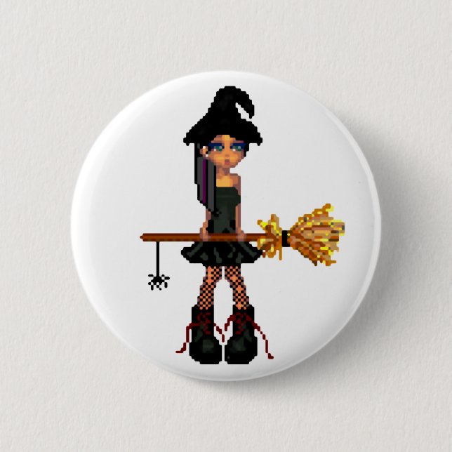 Little Witch Pinback Button (Front)