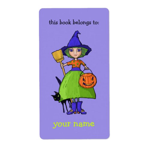 Little Witch purple Bookplate