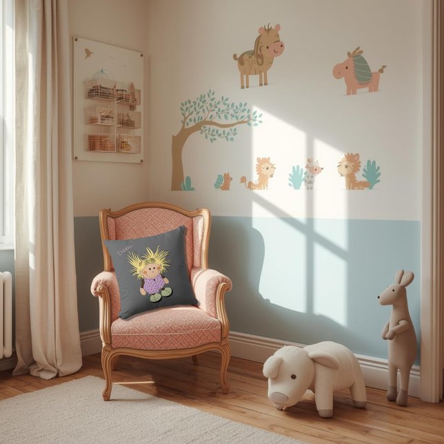 "Little Witch" Throw Pillow (Creator Uploaded)