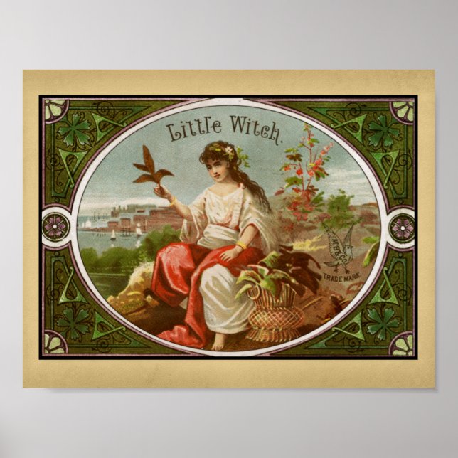 Little Witch Vintage Cigar Box Poster (Front)