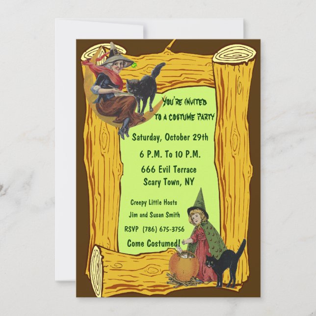 Little Witches Party Invitation (Front)