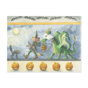 Little Witch's Ghost Dragon (postcard) Postcard