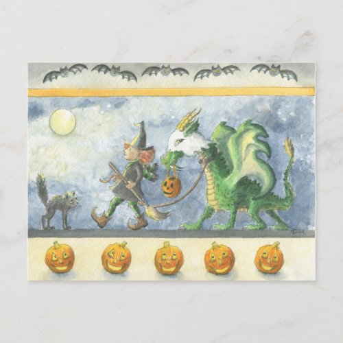 Little Witchs Ghost Dragon postcard Postcard