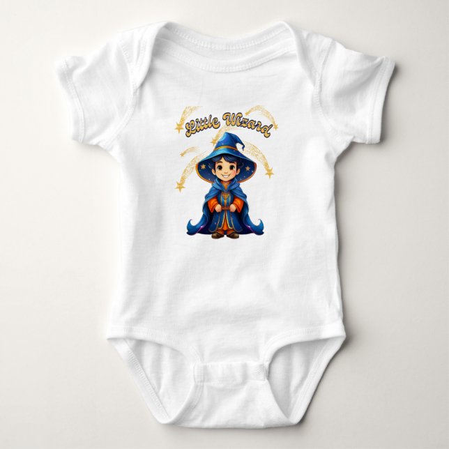 Little Wizard – Baby Halloween Bodysuit (Front)