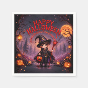 Little Wizard Halloween Party Kids Napkins