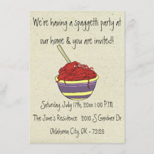little wobblies spagetti party invitations