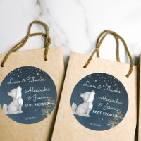 Little wolf themed baby shower favor gift