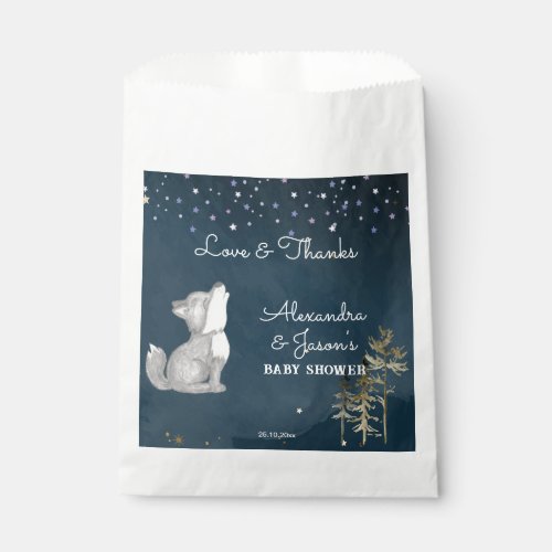 Little wolf themed baby shower favor gift favor bag