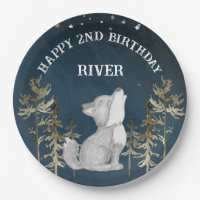 Little wolf themed birthday party printed