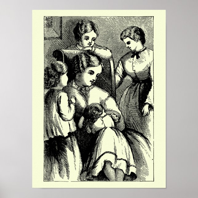 Little Women frontispiece by May Alcott Poster (Front)