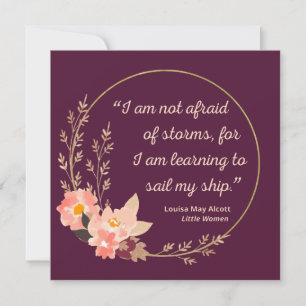 Little Women Quote I - Cute Style Invitation