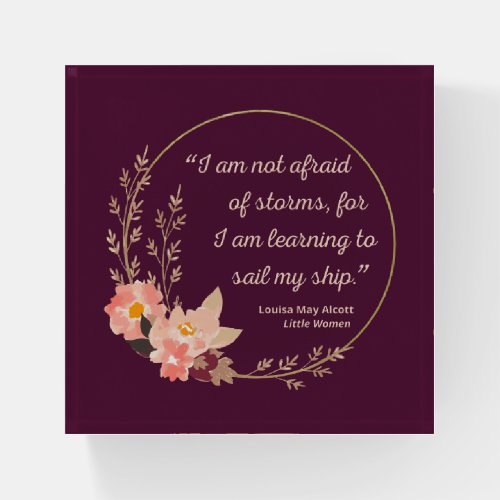 Little Women Quote I _ Cute Style Paperweight