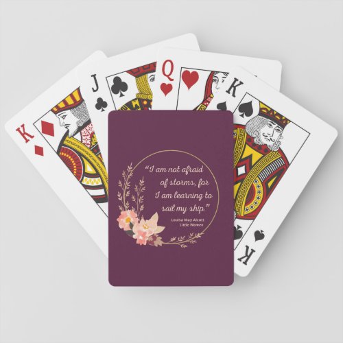 Little Women Quote I _ Cute Style Playing Cards