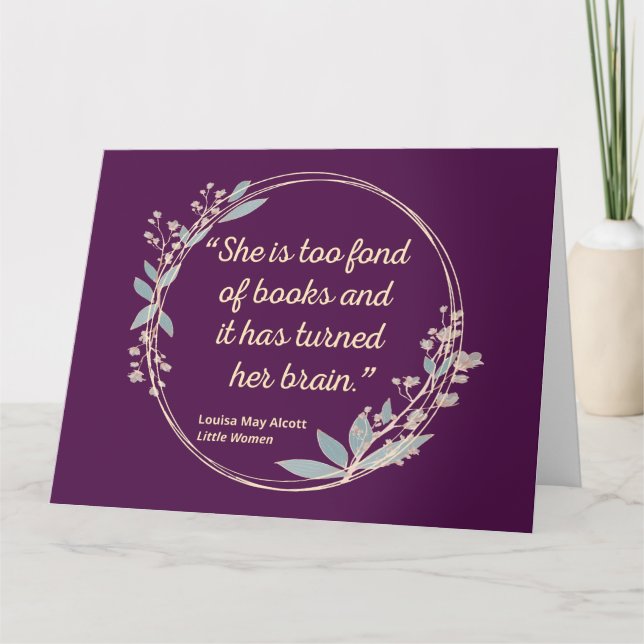 Little Women Quote II - Cute Style Card (Front)