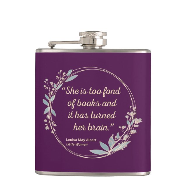 Little Women Quote II - Cute Style Flask (Front)