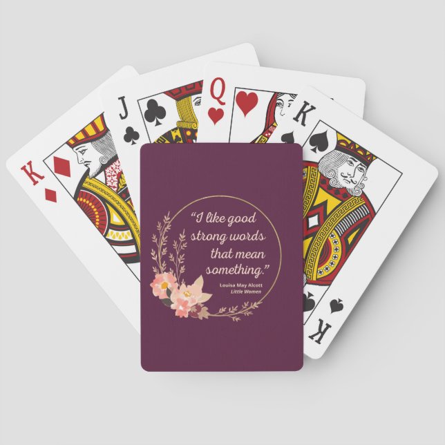 Little Women Quote IV - Cute Style Poker Cards (Back)
