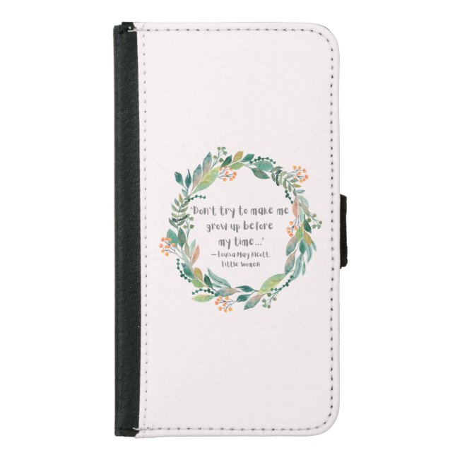Little Women Quote Wallet Phone case (Front)