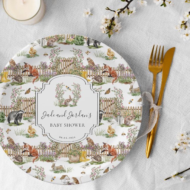 Little Wonders | Spring Garden Baby Shower Paper Plates (Creator Uploaded)