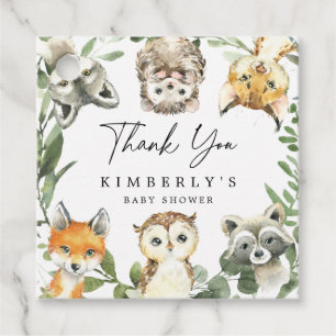 Little Woodland Baby Shower Favor Tag