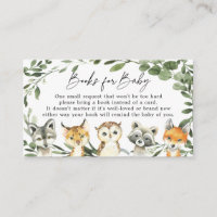 Little Woodland Books For Baby Baby Shower Card