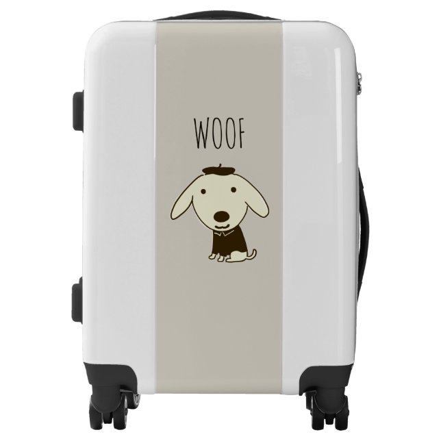 Little Woof Dog | Custom Text Luggage (Front)