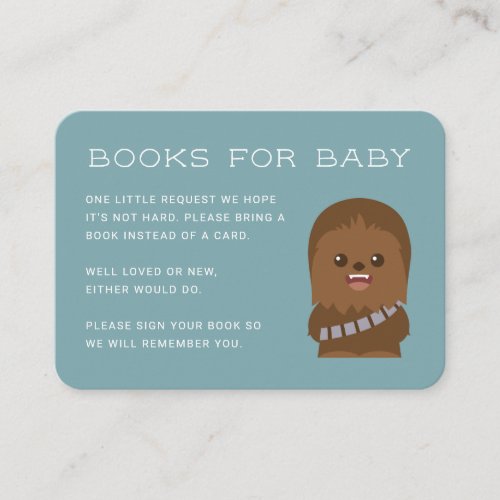 Little Wookieee Baby Shower _ Books for Baby Enclosure Card