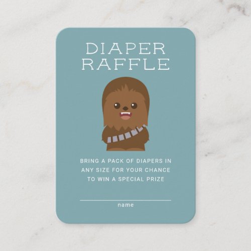 Little Wookieee Baby Shower _ Diaper Raffle Insert
