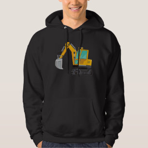 Little Worker Construction Excavator Tractor Hoodie