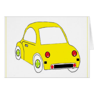 Little Yellow car Cards