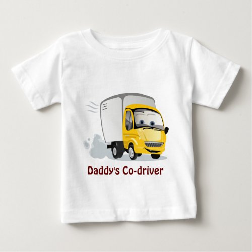 Little Yellow Cartoon Truck for Kids Baby T_Shirt