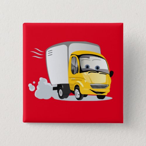 Little Yellow Cartoon Truck for Kids Button