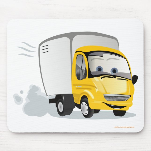 Little Yellow Cartoon Truck for Kids! Mouse Pad (Front)